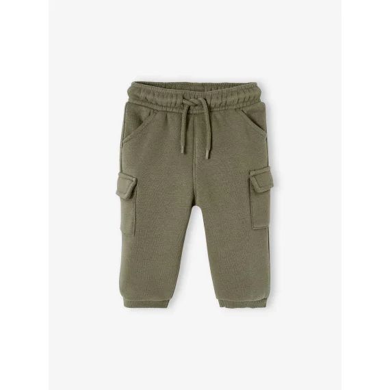 Pantalon en molleton style battle bébé kaki