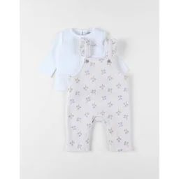 Set Salopette + T-shirt Beige