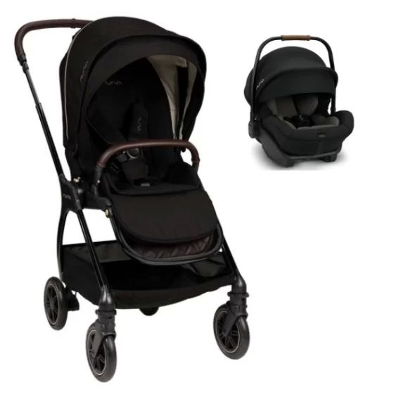 Poussette Nuna Triv – Riveted + Coque Auto Arra Next – Caviar
