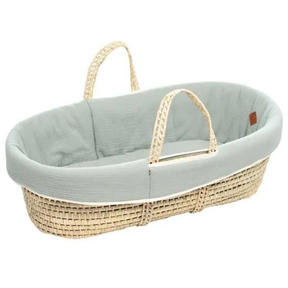 Couffin Bébé Avec Matelas Habillage Et Drap Housse Vert De Gris Taille Unique Vert