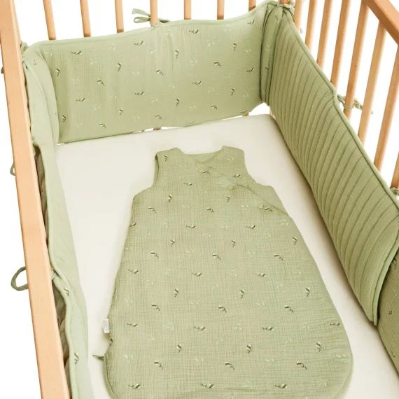 Tour De Lit / Protège Barreaux Modulable Promenade Bucolique Vert