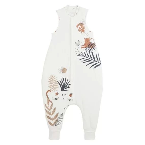 Turbulette d&rsquo;hiver en velours avec pieds retroussables – PETIT BEGUIN – Gaufrette blanc