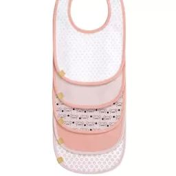 Lot de 5 bavoirs en éponge à velcro Little Chums souris