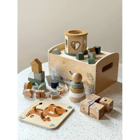 Coffret multi-activités en bois FSC® vert