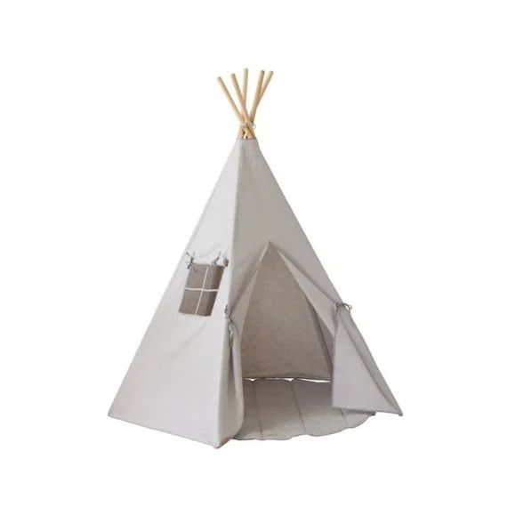 Tente Tipi Avec Tapis Gris Pigeon Gris