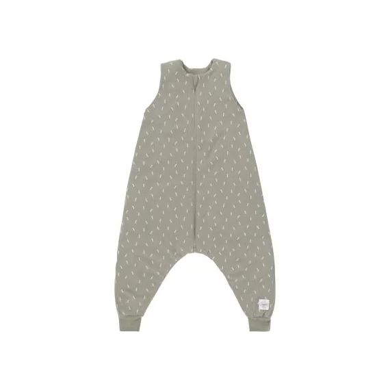Combinaison pour dormir en coton bio petits traits olive (1-2 ans)
