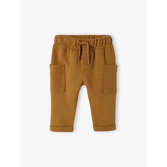 Pantalon bébé en molleton kaki
