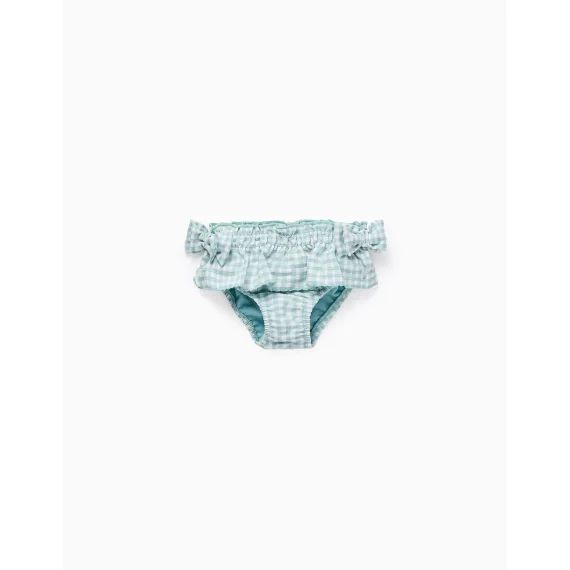 Bas De Bikini Vichy Avec Volants Brothers & Sisters Bleu Clair