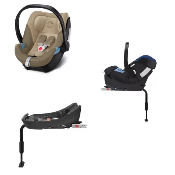 Pack Cybex Coque Auto Aton 5 – Classic Beige + Base Aton 2-Fix (2022)