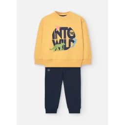 Survêtement Avec Col Rond Et Pantalon Avec Cordon De Serrage Jaune