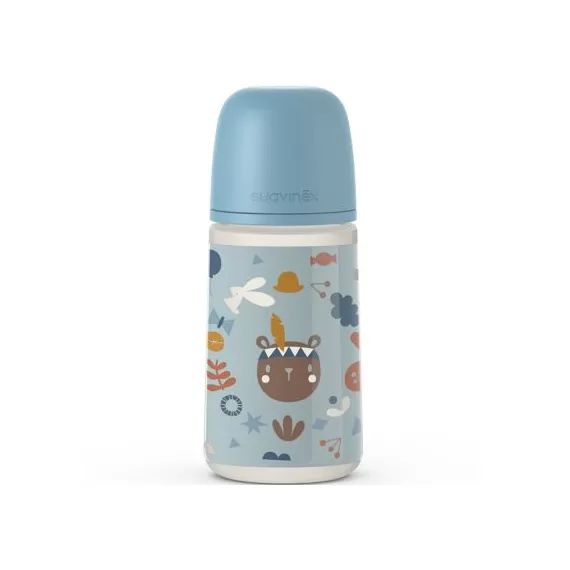 Biberon avec tétine symétrique SX PRO M bleu poudré (270 ml)