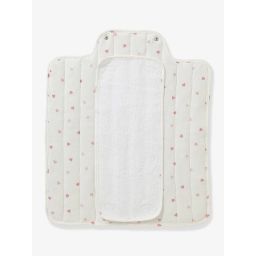 Tapis à langer de voyage en nid d&rsquo;abeille imprimé coeurs