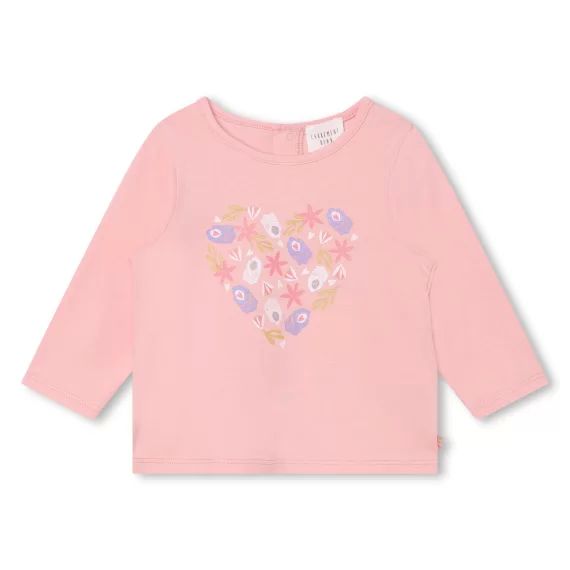 T-shirt avec illustration Fille Rose