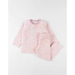 Pyjama 2 Pièces Imprimés Libellules En Velours Rose