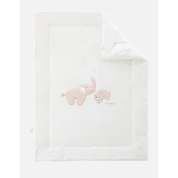 Couverture 75×100 Cm En Veloudoux® – Bali Et Moka – Ecru Blanc