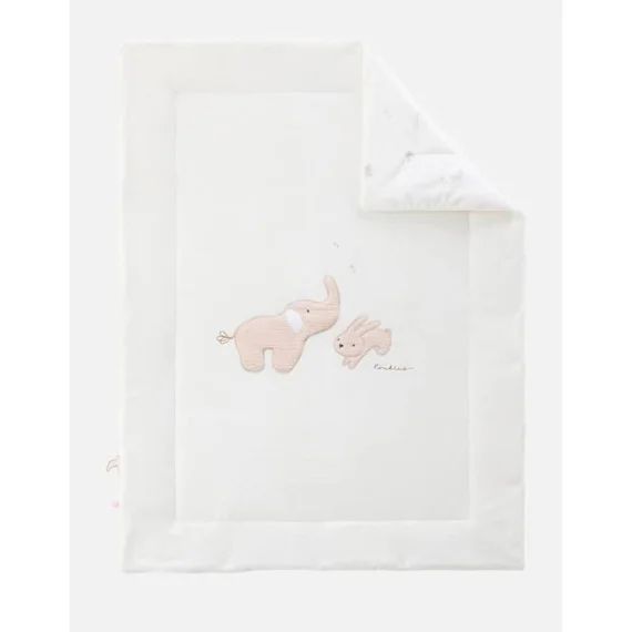 Couverture 75×100 Cm En Veloudoux® – Bali Et Moka – Ecru Blanc