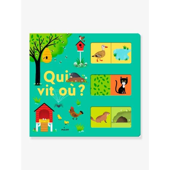 Livre devine – Qui vit où ? – ÉDITIONS MILAN blanc