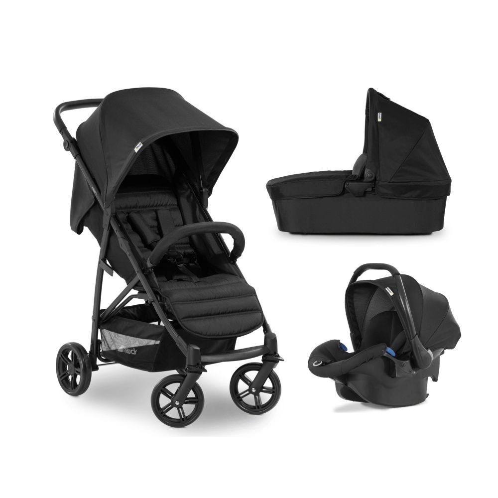 Poussette Hauck Rapid 4 + Nacelle + Coque Auto – Black