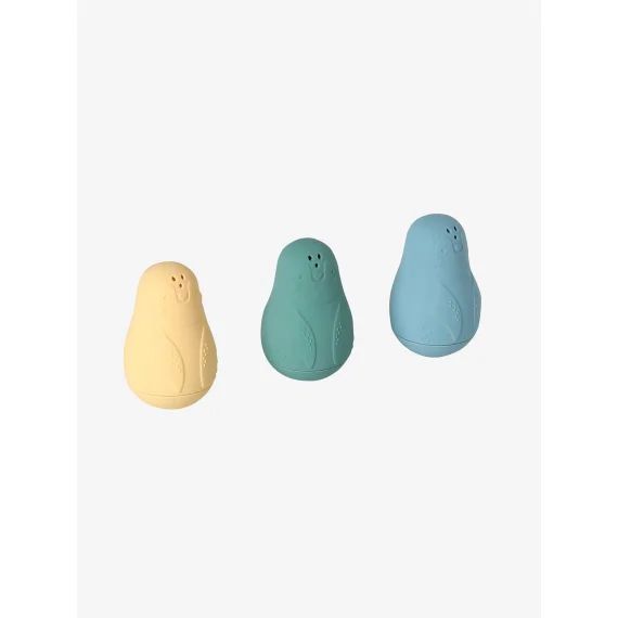 Lot de 3 aspergeurs pingouins en silicone multicolore