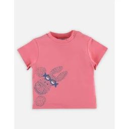 T-shirt Manches Courtes Imprimé Paco Rouge