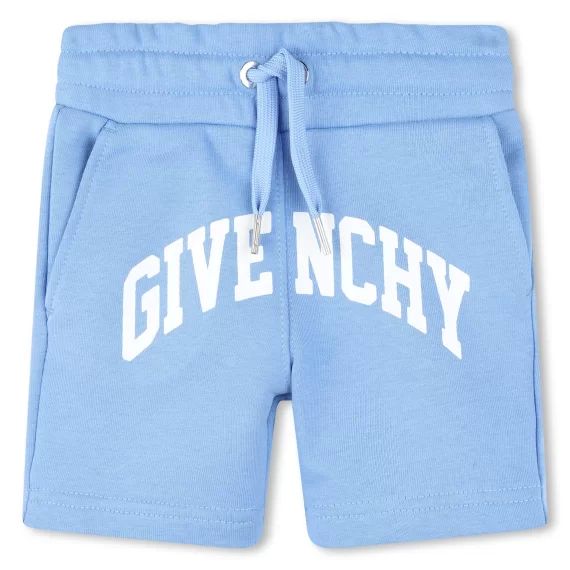 Short en molleton avec imprimé Garçon Bleu
