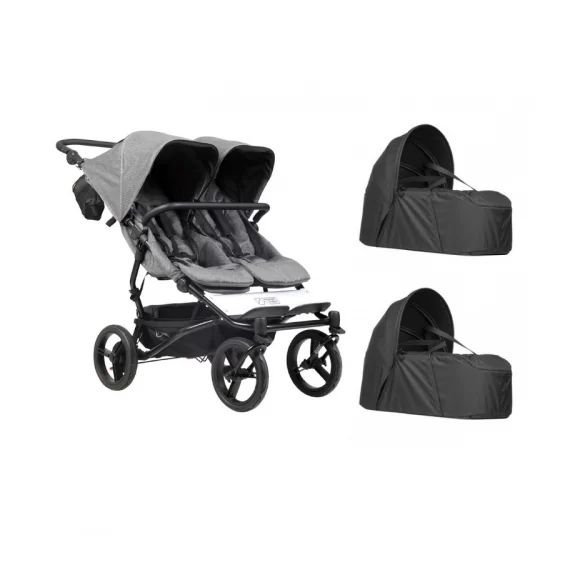 Poussette Double Mountain Buggy Duet V3.2 Luxury Edition – Herrigbone + 2 Cocoon V2