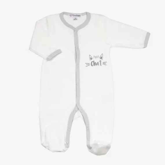 Pyjama bébé – TROIS KILOS SEPT blanc