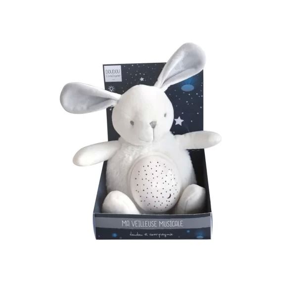 Veilleuse musicale peluche lapin (20 cm)