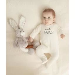 Le dors bien blanc en coton biologique avec message bébé –  – Soldes
