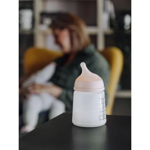 Biberon spécial allaitement Zéro zéro® SUAVINEX – 180ml peau
