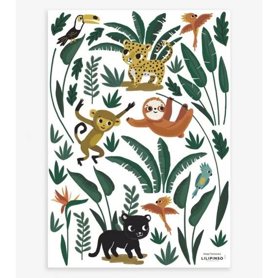 Planche de stickers Jungle Night