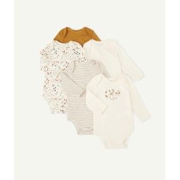Lot de 5 bodies en coton biologique motifs écureuils –  – Soldes