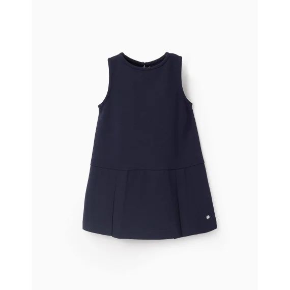 Robe En Point De Rome Bleu Foncé