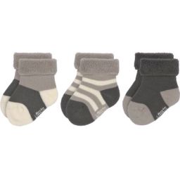 Lot de 3 paires de chaussettes anthracite/taupe (0-4 mois)