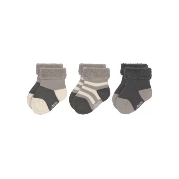 Lot de 3 paires de chaussettes anthracite/taupe (0-4 mois)