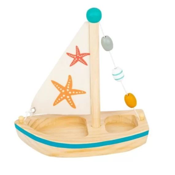 Jouet Aquatique Voilier Etoile De Mer – Small Foot – Bois – Pour Enfant À Partir De 3 Ans Beige
