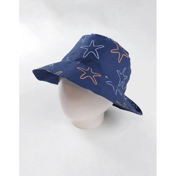 Chapeau Réversible À Imprimé Étoile De Mer Bleu