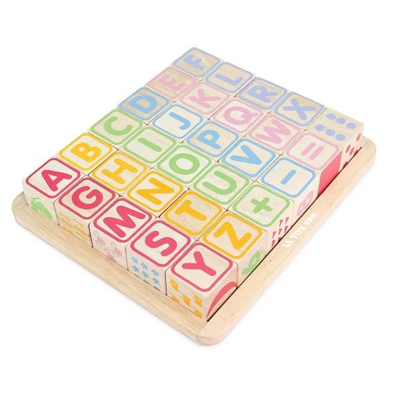 Blocs En Bois Abc Beige