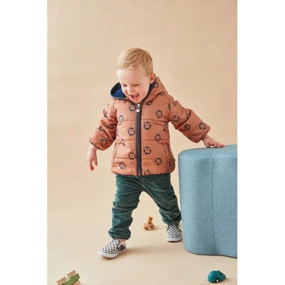 Veste Déperlante Lion Doublée De Groloudoux Marron