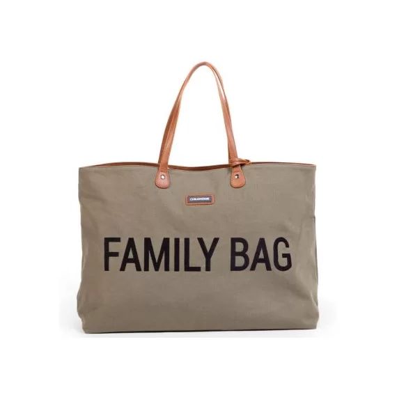 Sac à langer à anses Family bag toile kaki