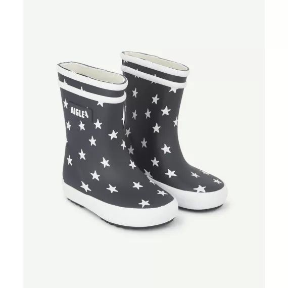 Bottes en caoutchouc premiers pas baby flac bleu marine étoiles –  – Soldes