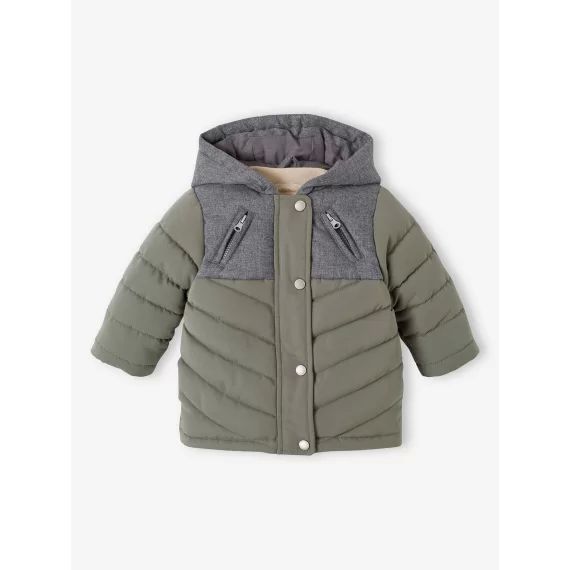 Parka 3 en 1 bébé garçon avec gilet amovible lichen