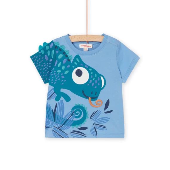 T-shirt À Manches Courtes À Animation Dinosaures – Ciel