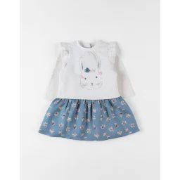 Robe Bi-matière Lapin Beige