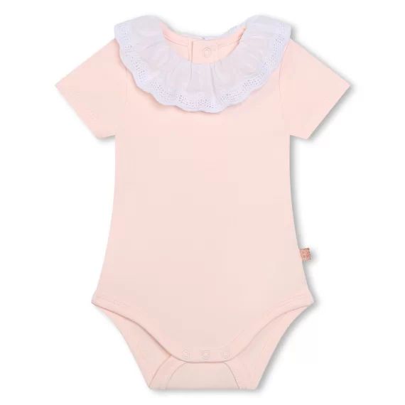 Body avec col brodé Fille Rose