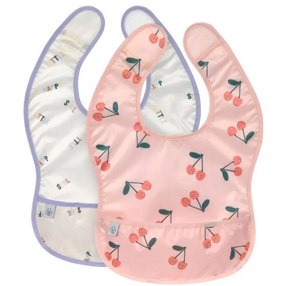 Lot De 2 Bavoirs À Poche Happy Fruits Cerise Multi-coloured