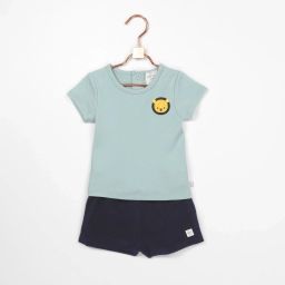 T-shirt brodé Garçon Vert