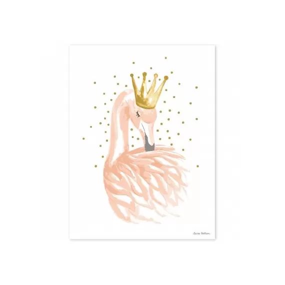 Affiche flamant rose Flamingo by Lucie Bellion (30 x 40 cm)