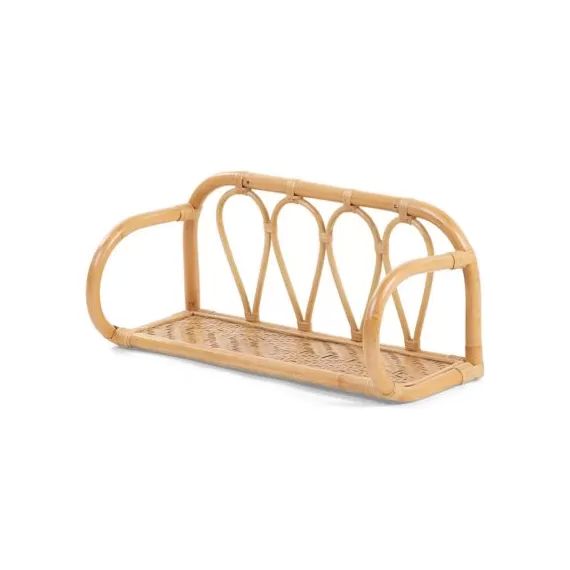 Etagère murale en rotin (53 x 23 x 23 cm)