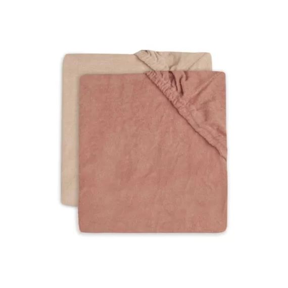 Housse matelas à langer Éponge – JOLLEIN – Rose Pâle / Rose des bois – 50x70cm – Bébé rose